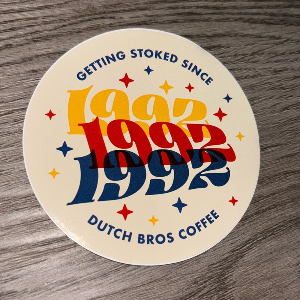 Dutch Bros Stickers 1992
